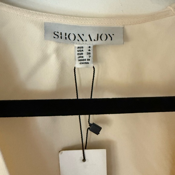 Shona Joy La Lune Tie Front Bias Midi Dress -  Cream - US size 4 NWT - Picture 6 of 9